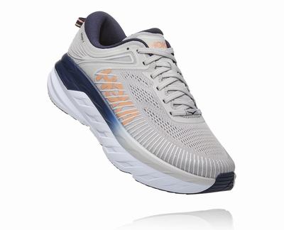 Hoka One One Bondi 7 - Sapatos Largos Mulher - Cinzentas/Pretas, SM13079